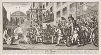KG 14989
          <br/>
          Burning of the rumps at Temple-Barr uit de prentenserie Illustrations for Samuel Butler's 'Hudibras'
          <br/>
          <em>Hogarth, William (1697 - 1764)</em>